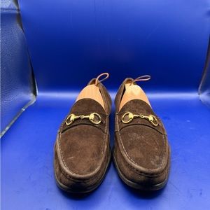 VINTAGE COLE HAAN BROWN SUEDE LOAFERS SZ SZ 13 M USED MADE IN ITALY Horse bit
